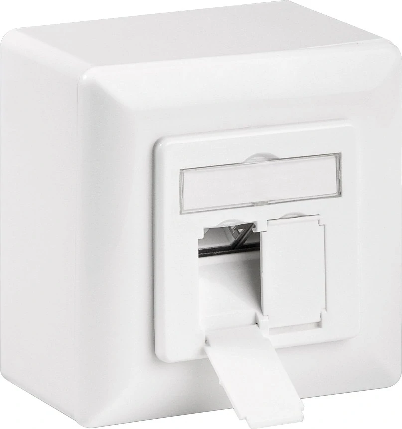 Síťová zásuvka CAT 6A Class EA 2× RJ45 – na/pod omítku