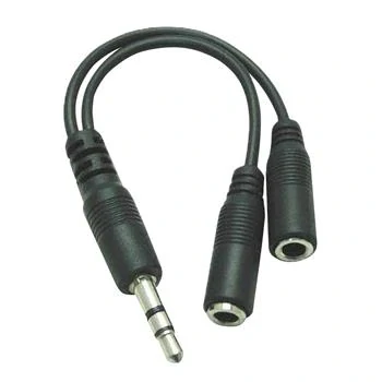 Jack 3,5 mm stereo rozdvojka M na 2× F, 10 cm