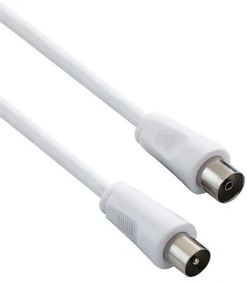 TV anténní kabel 75 Ohm M/F 1 m – bílý
