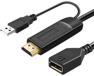 HDMI 2.0 na DisplayPort 1.2 adaptér 4K 60Hz, 25 cm