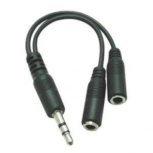 Jack 3,5 mm stereo rozdvojka M na 2× F, 10 cm