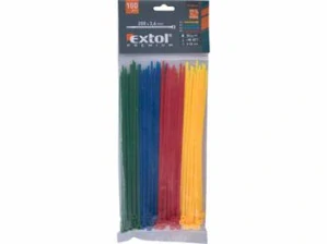 Extol Premium Vázací pásek 3.6x200mm /100ks/ - 4 barvy